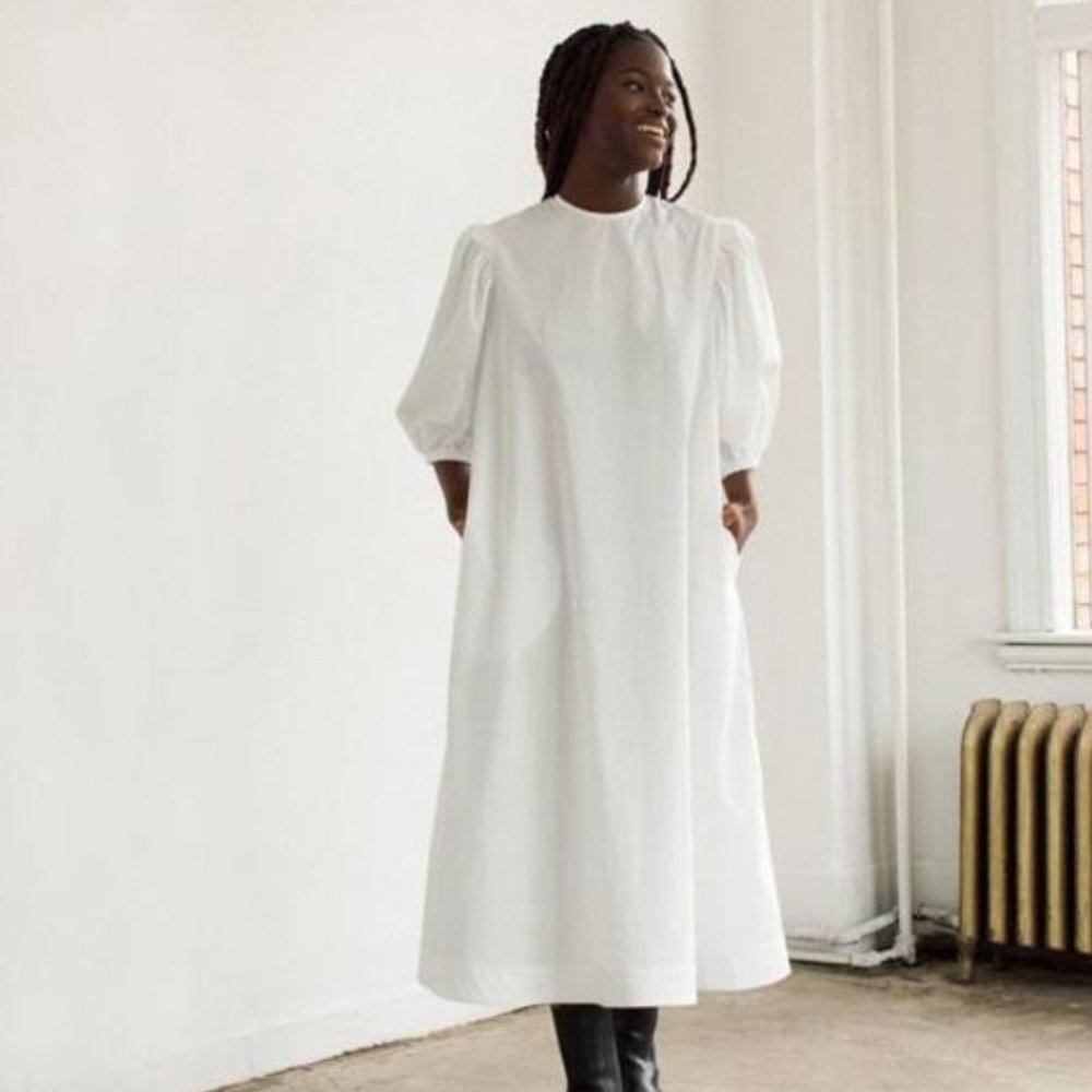BOHÈME Puff Sleeve Dress Size 2 in Ivory NWOT